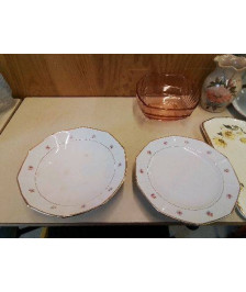 PLAT DE PRESENTOIRE PORCELAINE MOTIF FLORAL 