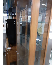 VITRINE 2 PORTES MONTANT COULEUR HETRE