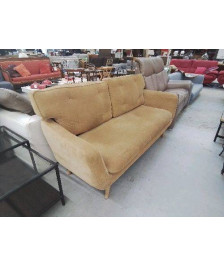 CANAPÉ DEUX PLACES TISSUS COULEUR CURCUMA 