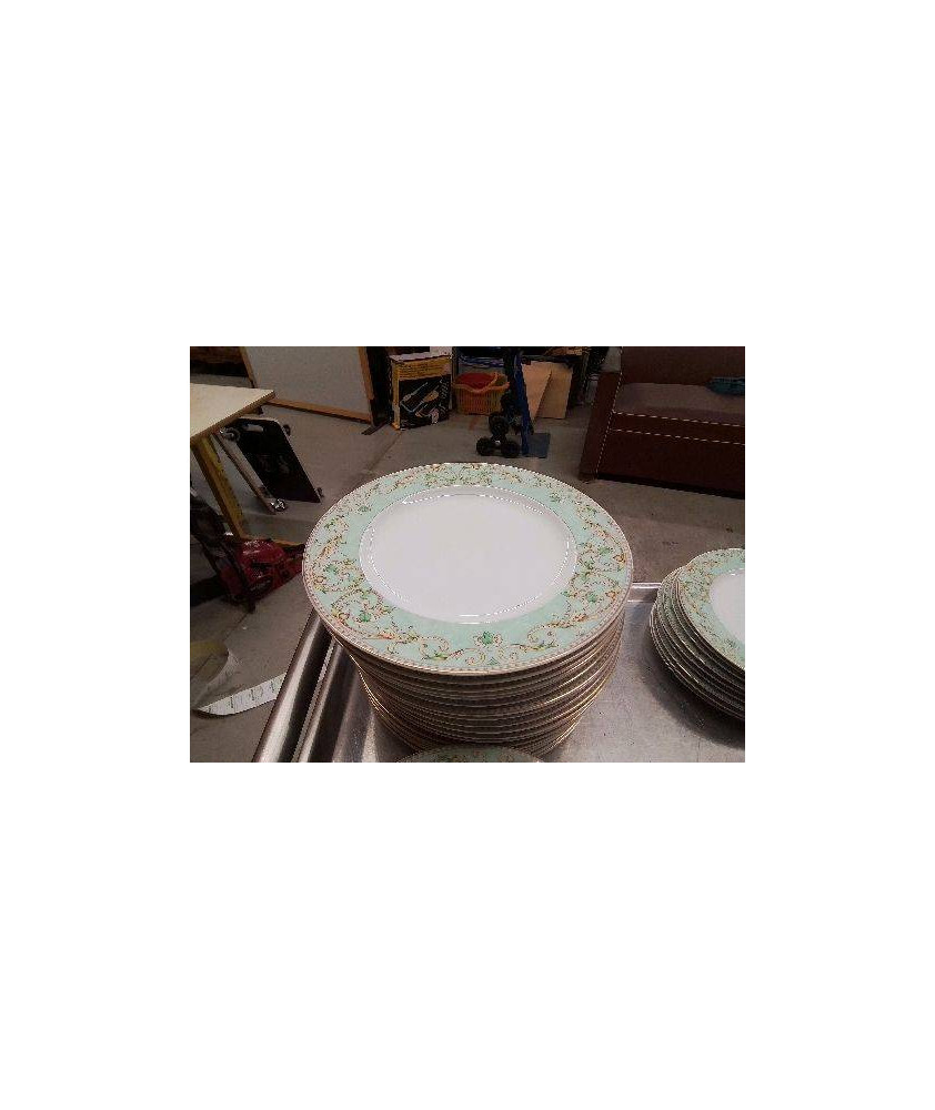 LOT DE 5 ASSIETTES PLATES EN PORCELAINE 