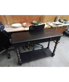 CONSOLE NOIRE DEUX TIROIRS 