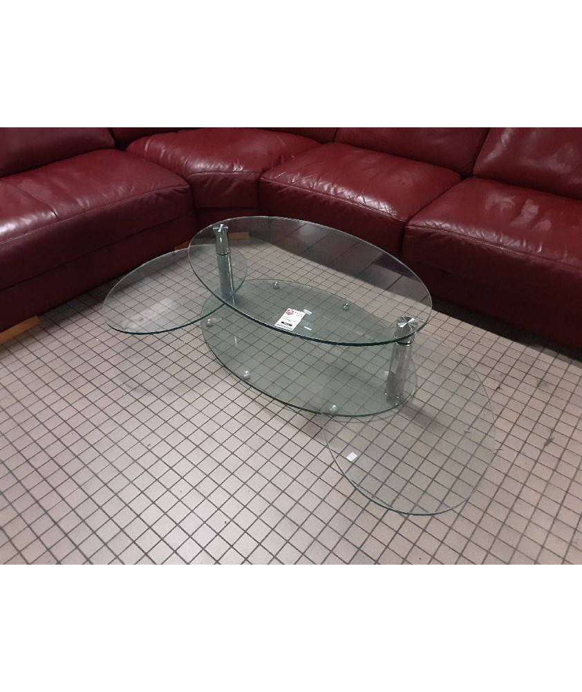 TABLE BASSE 3 PLATEAUX VERRE