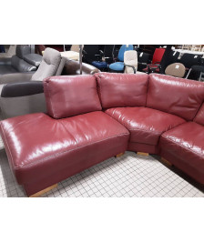CANAPÉ CUIR CENTER ANGLE CUIR ROUGE
