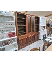 VAISSELIER DOUBLE CORPS AVEC PORTE VITRÉE