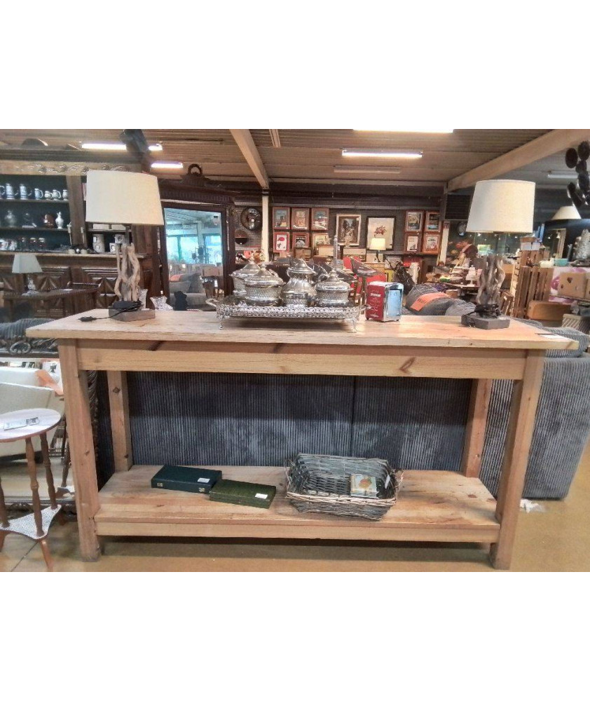 DESSERTE EN PIN MASSIF 