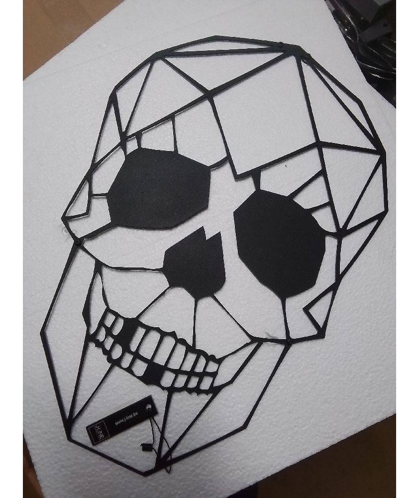 DÉCO MURALE J-LINE CRÂNE MÉTAL NOIR L50XL34XH2 CM JLINE