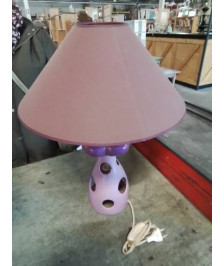 LAMPE CÉRAMIQUE AJOURÉE MAUVE AJ OCRE SILEA