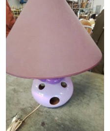 LAMPE CÉRAMIQUE AJOURÉE MAUVE GRAND AJ OCRE SILEA