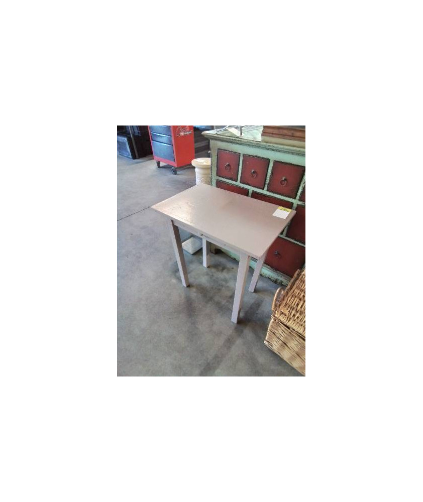 BUREAU RECTANGULAIRE ENFANT BOIS PEINT TAUPE 1 TIROIR