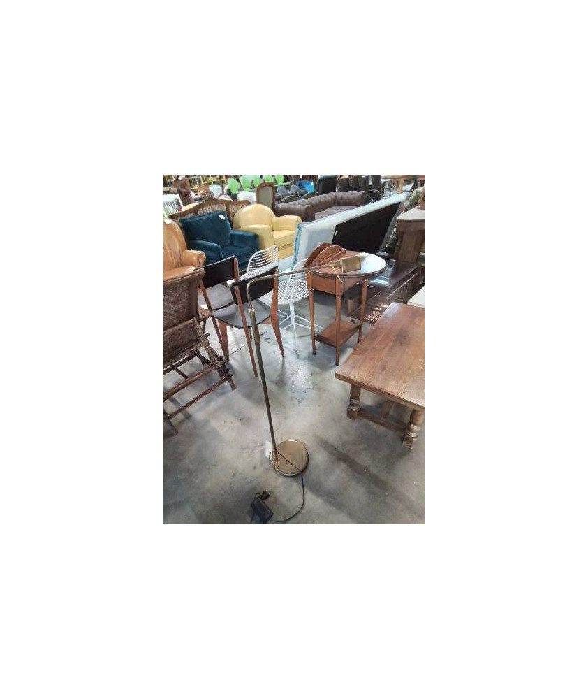 LAMPADAIRE HALOGÈNE A VARIATEUR MÉTAL DORÉ 