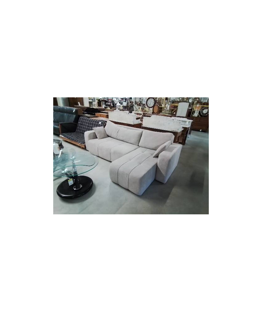 CANAPE D ANGLE RÉVERSIBLE CONVERTIBLE 4 PLACES NICOLE TISSU TAUPE