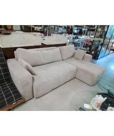 CANAPE D ANGLE RÉVERSIBLE CONVERTIBLE 4 PLACES NICOLE TISSU TAUPE