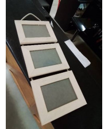 3 CADRES PHOTO BOIS CLAIR