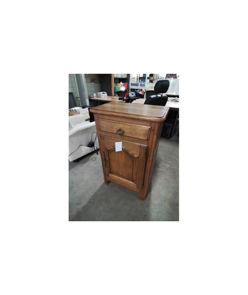 CONFITURIER CHÊNE CLAIR MOULURÉ 1 TIROIR 1 NICHE