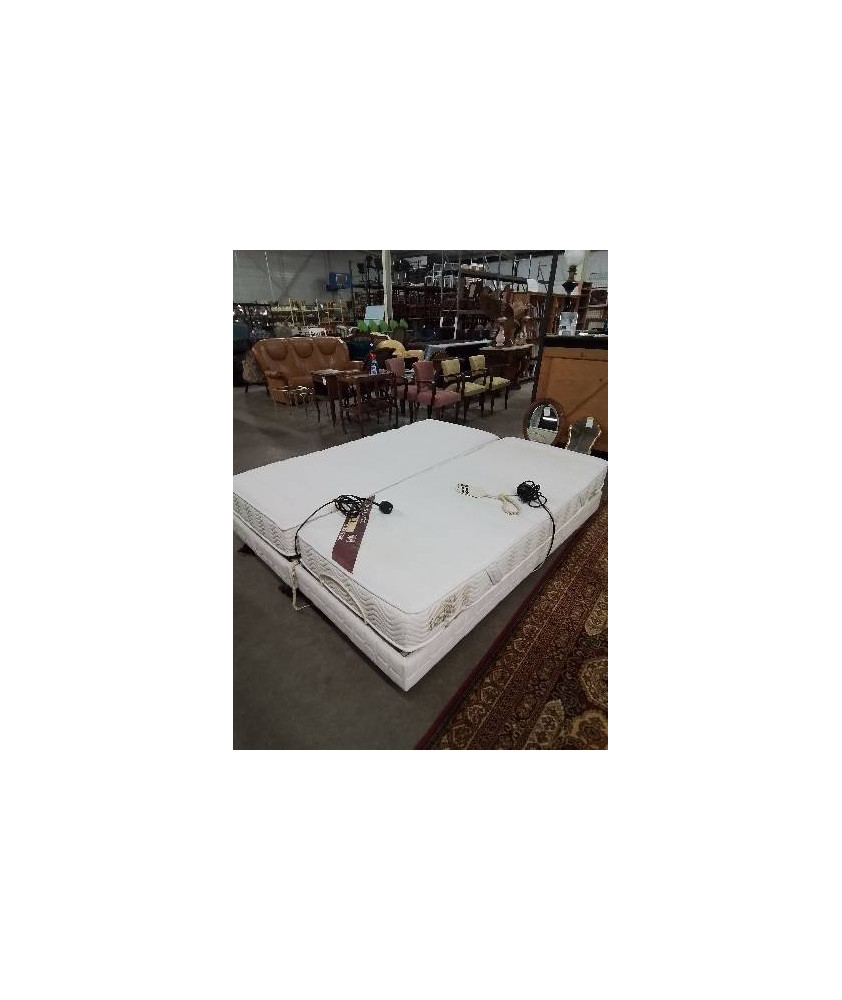 PAIRE DE SOMMIERS ÉLECTRIQUE LATEX  ENSACHÉS 2X80X200CM