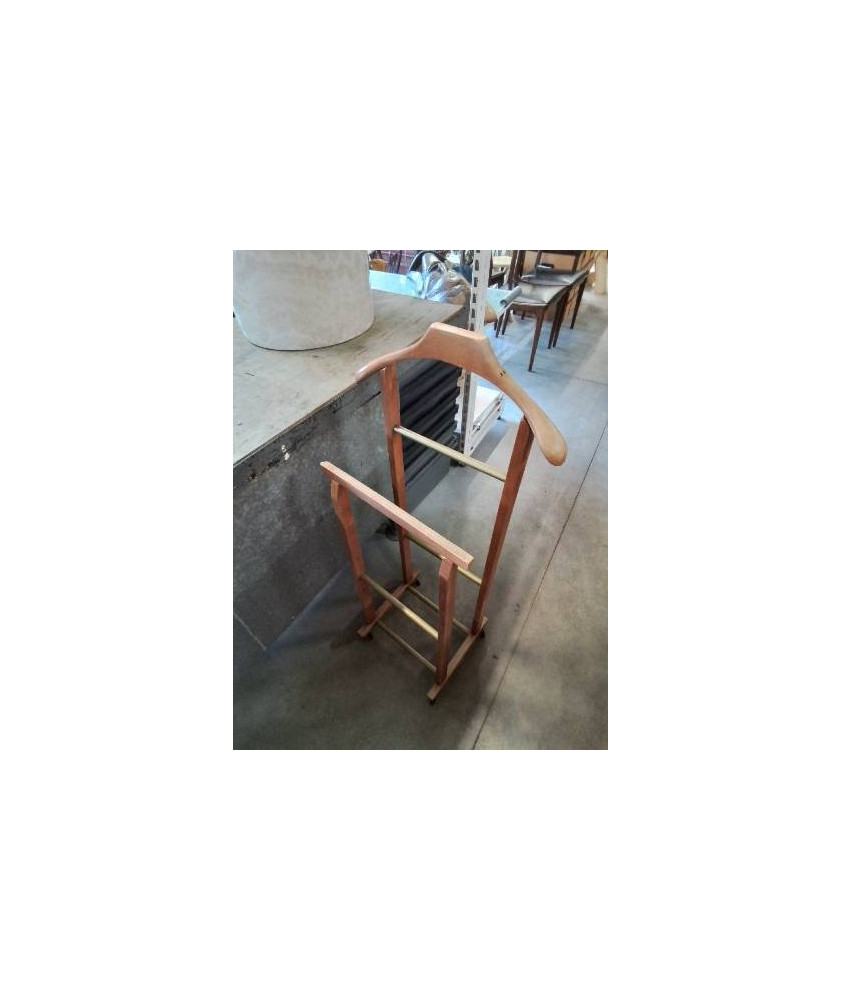 VALET DE NUIT A ROULETTES BOIS CLAIR 