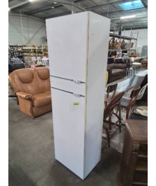 COLONNE DE CUISINE BOIS ET FORMICA BLANC 2 PORTES 