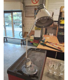 LAMPE  D ARCHITECTE MÉTAL BLANC ET CHROMÉ AGEMOB ME