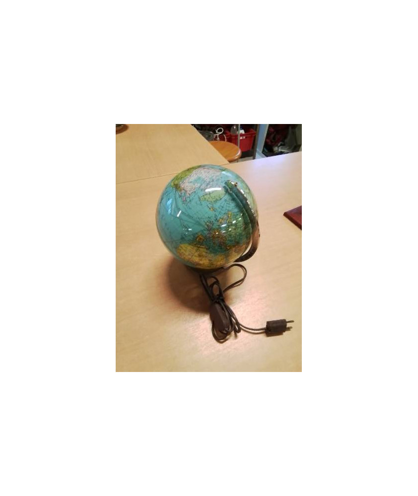 GLOBE TERRESTRE LUMINEUX ANNÉES 80