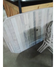 TABLE DE JARDIN RECTANGULAIRE RÉSINE TAUPE