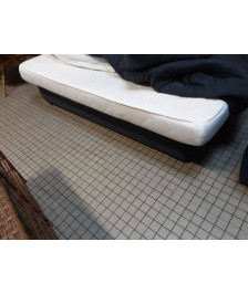 CANAPE CLIC CLAC TISSU GRIS MATELAS BULTEX