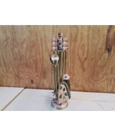 MINI VALET DE CHEMINÉE EN LAITON ÉMAILLÉ