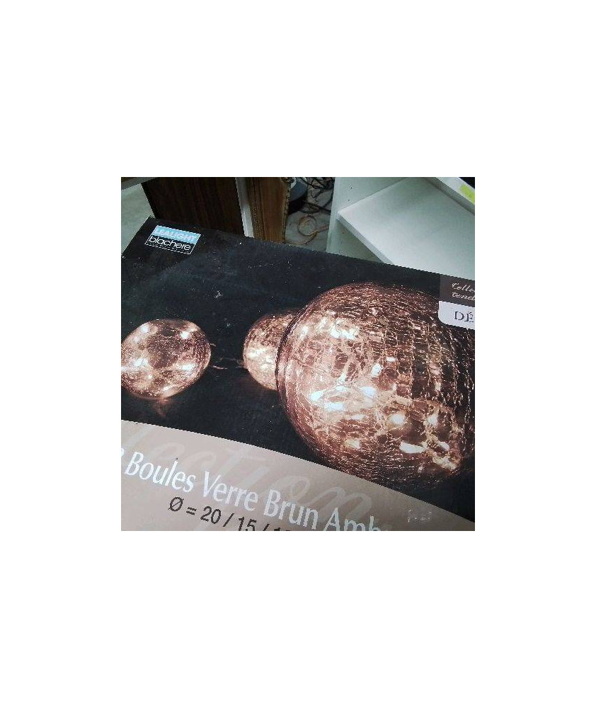 LOT DE 3 BOULES LUMINEUSES 