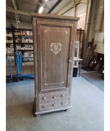 DRESSING CAMILLE MAISON DU MONDE BOIS CÉRUSÉ TAUPE 1 PORTE 2 TIROIRS 