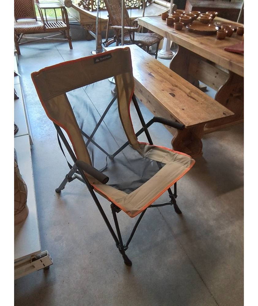 FAUTEUIL DE PÊCHE PLIANT MÉTAL EG TOILE QUECHUA