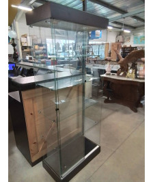 VITRINE D EXPOSITION  ÉLECTRIFIÉE VERRE 2 PORTES COULISSANTES