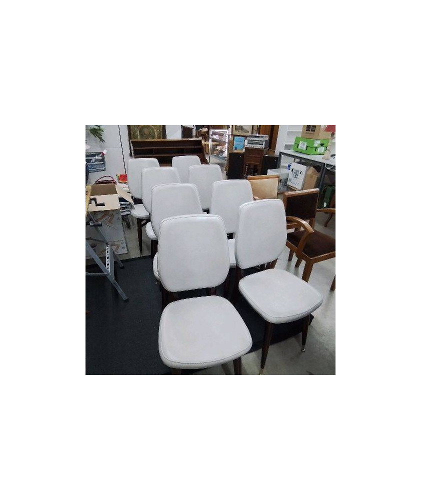 SERIE DE 8 CHAISES VINTAGE 