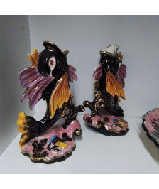 PAIRE DE BOUGEOIRS CERAMIQUE MONACO 