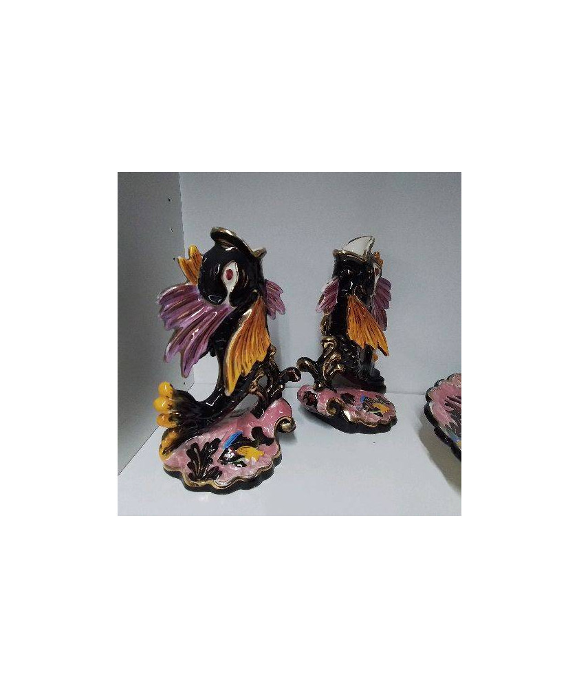 PAIRE DE BOUGEOIRS CERAMIQUE MONACO 