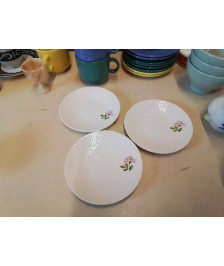 TRIO SOUCOUPE MOTIF FLORAL 