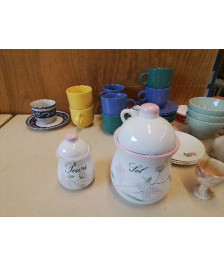 POT SEL POIVRE MOTIF FLORAL