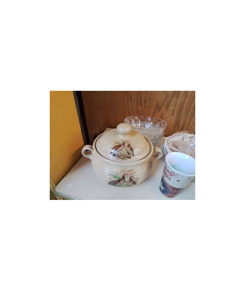 SOUPIÈRE MOTIF GIBIER 