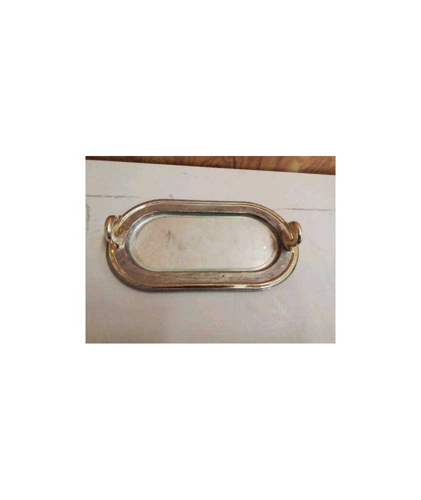 PLAT À FOIE GRAS EN MÉTAL ARGENTÉ 