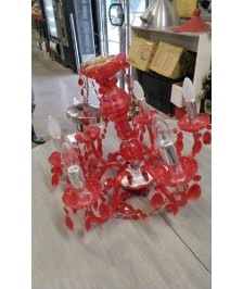LUSTRE PAMPILLES ROUGE 