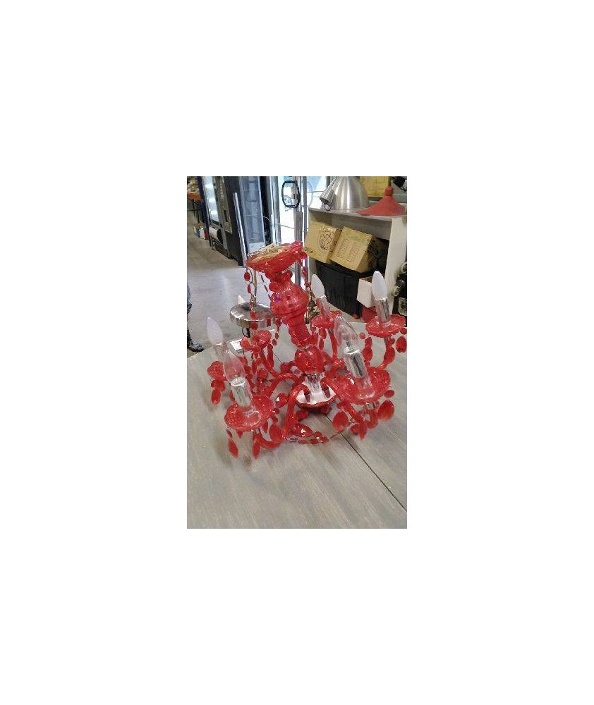 LUSTRE PAMPILLES ROUGE 