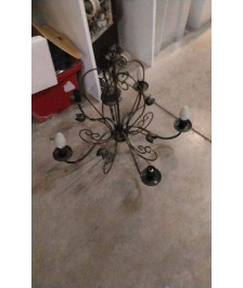 LUSTRE METAL 5 BRANCHES 