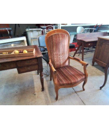 FAUTEUIL VOLTAIRE VELOURS CÔTELÉ 