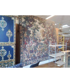 GRANDE TAPISSERIE SCÈNE DE CHASSE MEDIEVAL