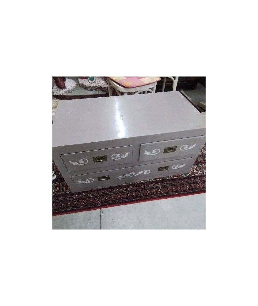 PETIT MEUBLE CAISSON GRIS 3 TIROIRS