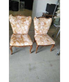 CHAISE BASSE BOIS TISSU 