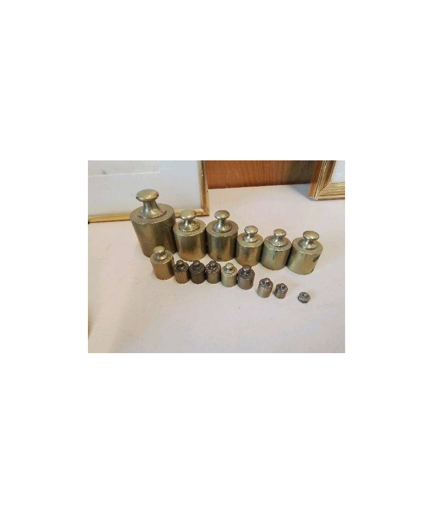 LOT DE 15 POIDS CYLINDRIQUES 