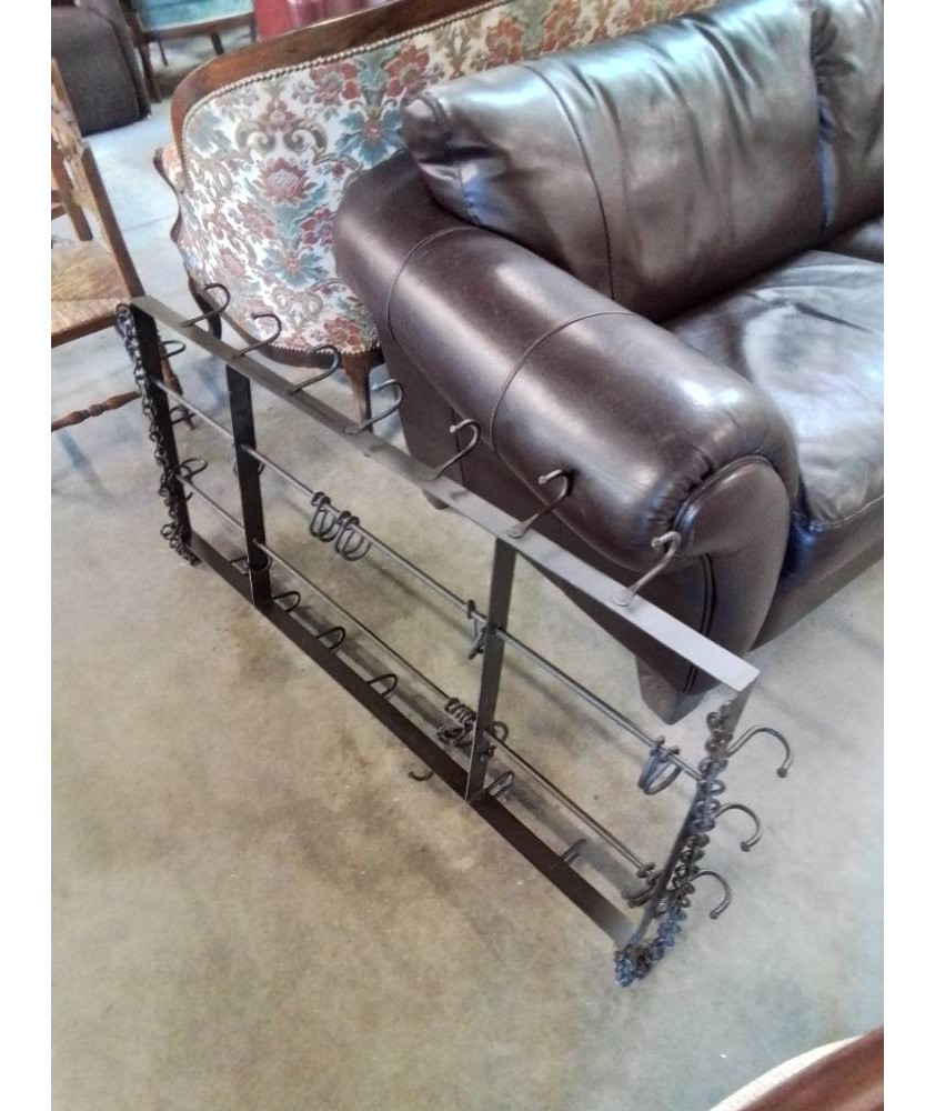 PORTE USTENSILES DE CUISINE MURAL FER FORGÉ 