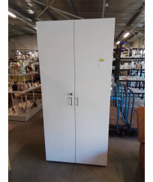 ARMOIRE DE BUREAU BOIS BLANC 2 PORTES