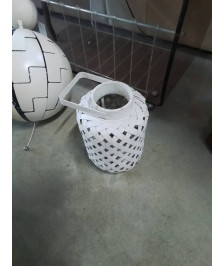 LANTERNE VANNERIE TRESSÉE BLANC