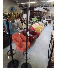 PERROQUET PORTE PARAPLUIE MÉTAL NOIR 6 PATÈRES 