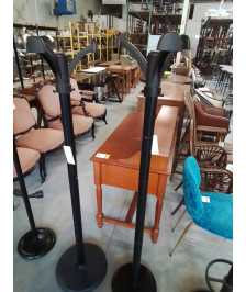 PERROQUET MÉTAL ET RÉSINE NOIR 3 BRANCHES 